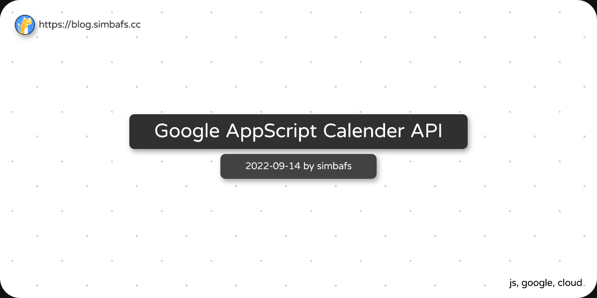 Featured image of post Google AppScript Calender API