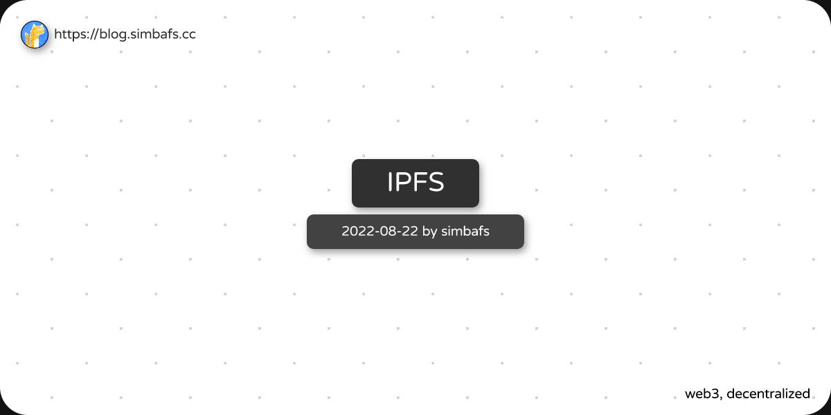 Featured image of post IPFS