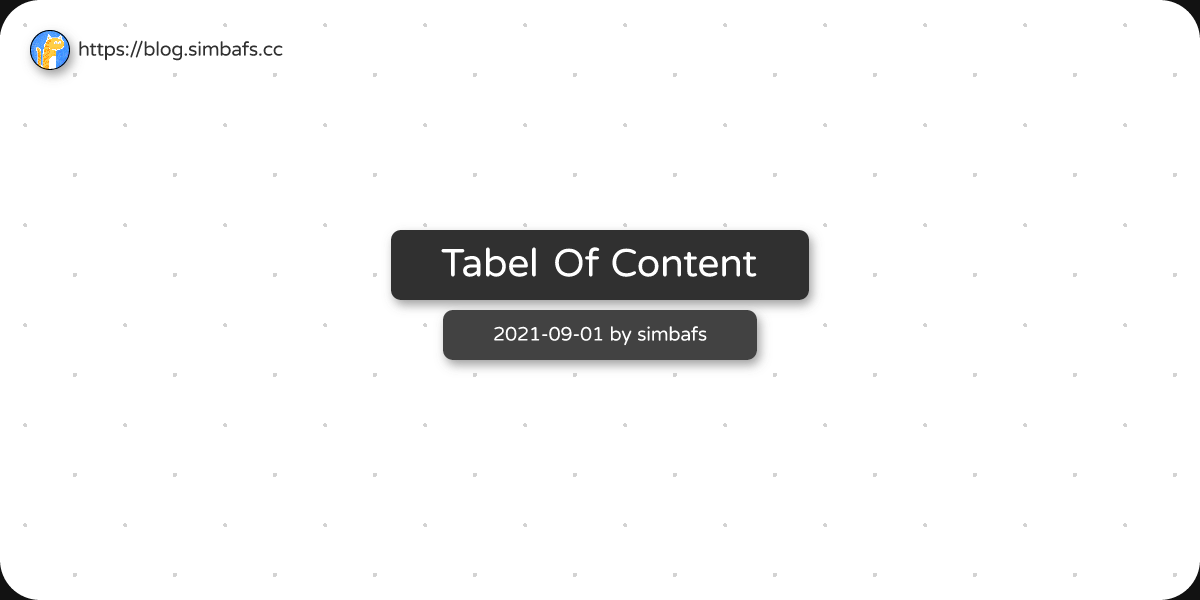 Featured image of post Tabel Of Content