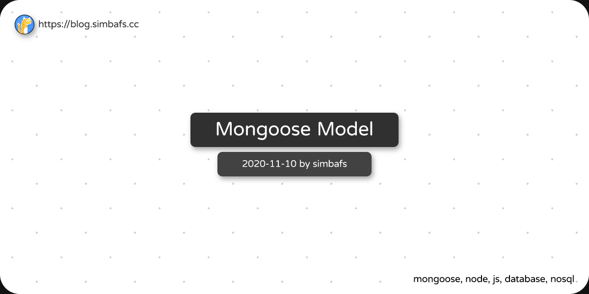 Featured image of post Mongoose Model