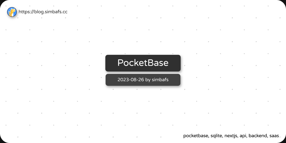 Featured image of post PocketBase