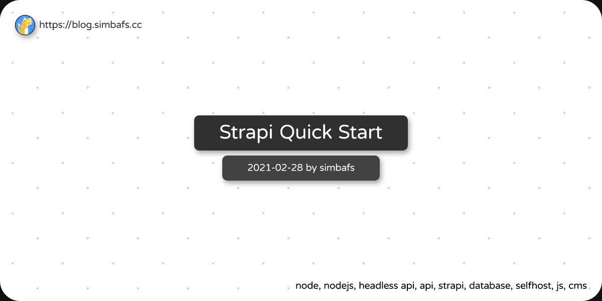 Featured image of post Strapi Quick Start