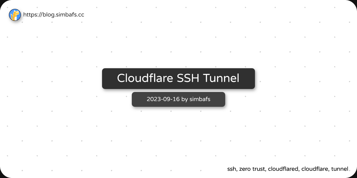 Featured image of post Cloudflare SSH Tunnel