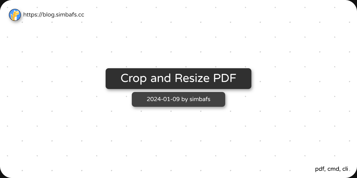Featured image of post Crop and Resize PDF