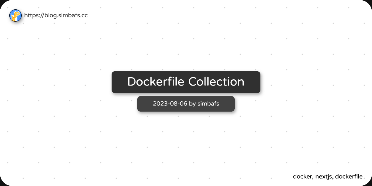 Featured image of post Dockerfile Collection