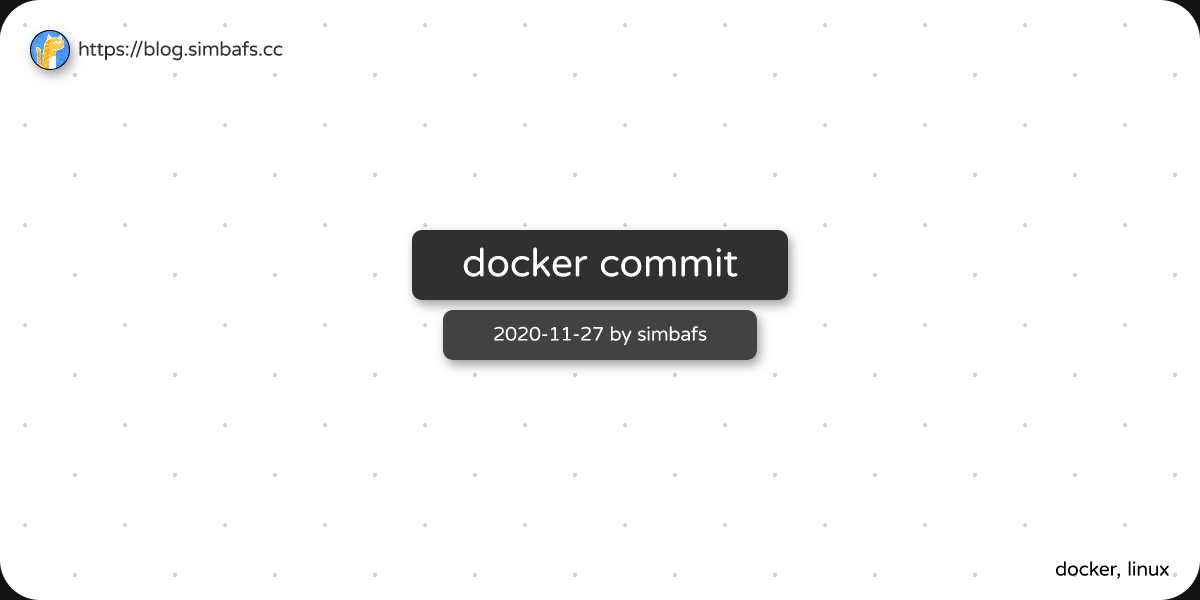 Featured image of post docker commit
