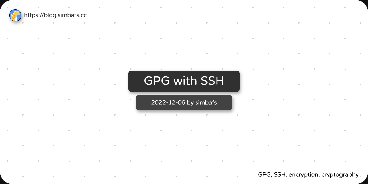 Featured image of post GPG with SSH