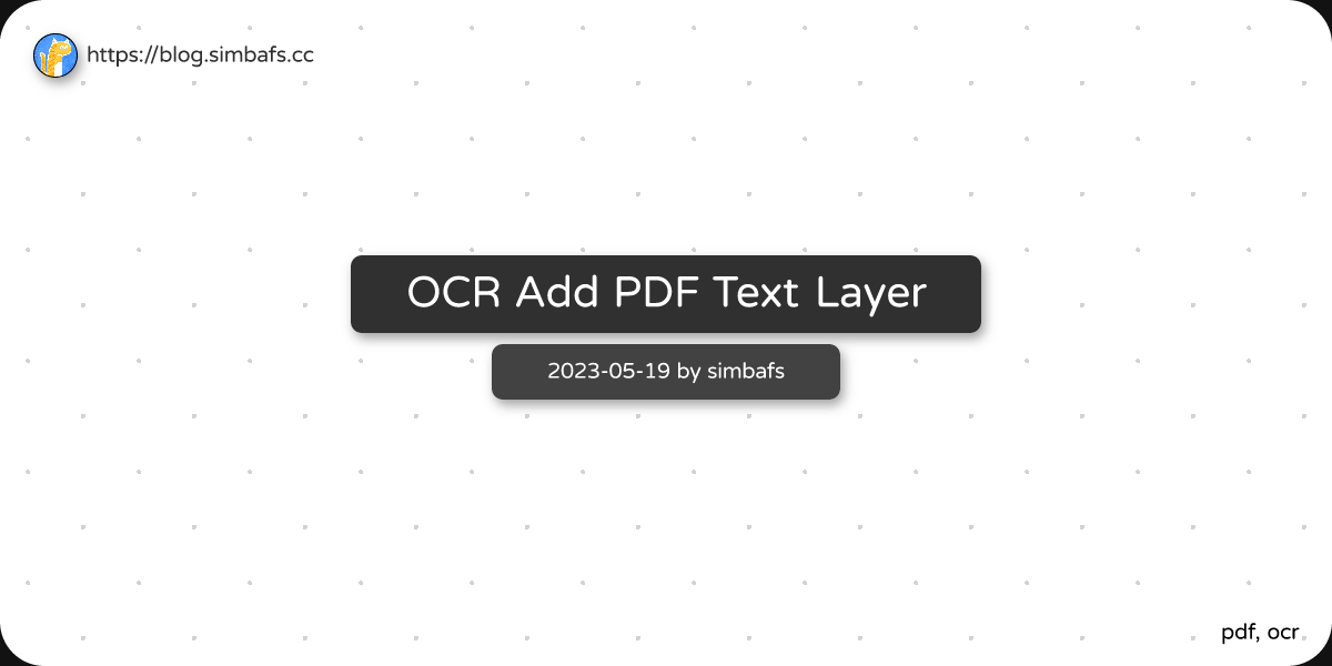 Featured image of post OCR Add PDF Text Layer