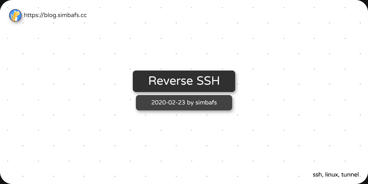 Featured image of post Reverse SSH