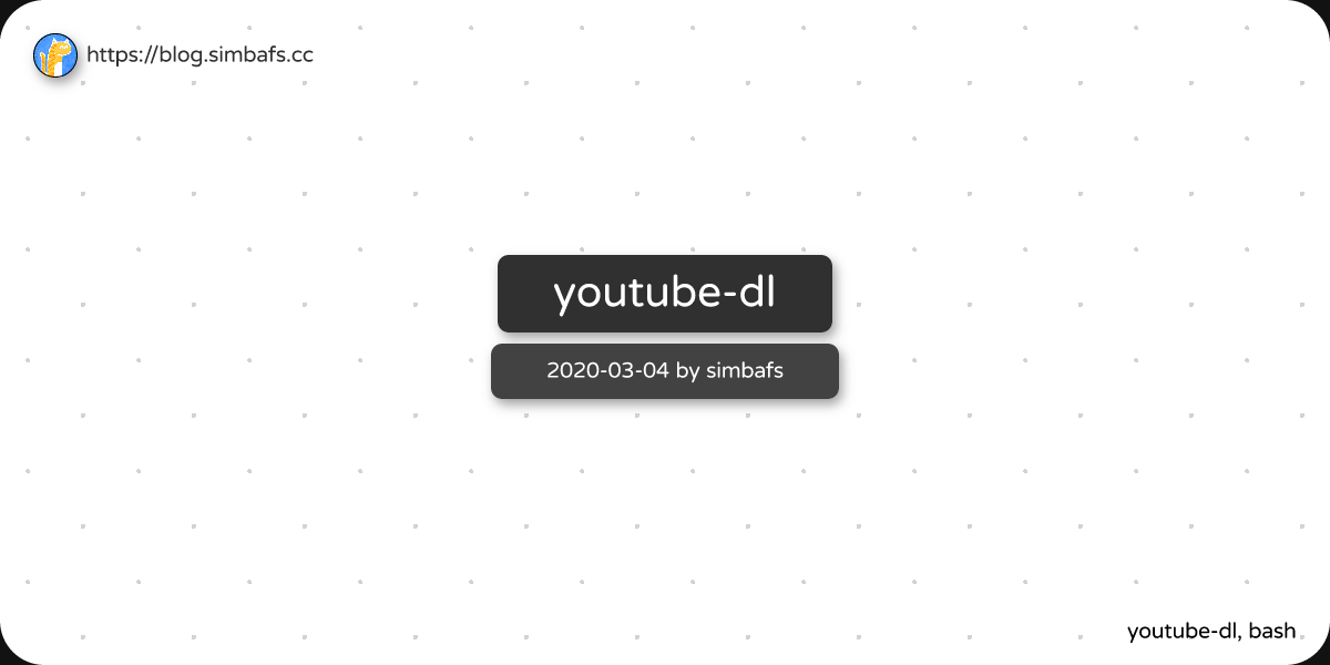 Featured image of post youtube-dl